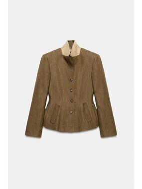 ZARA ZW COLLECTION LINEN BLEND BLAZER